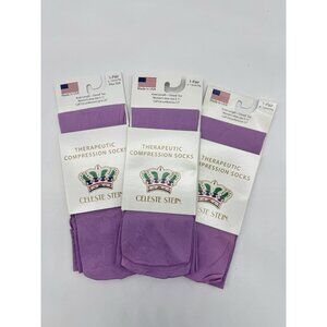 3 Pairs -Celeste Stein Therapeutic Compressions  Women’s Socks -Lavender Lilac